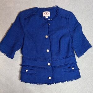 Brooks Brothers Royal Blue Tweed Blazer Lined Jacket